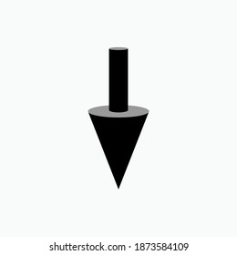 3D-Symbol für die Platzierung von Pinmarkierungen - Vorlage für Vektorgrafiken.
