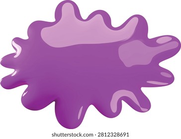 3D pink blob cartoon plastic style vector icon. Abstract blot, paint splash with smooth curved edges. Realistic bright slime, jelly stain, liquid drip. Goo and mucus smudge. Dribble design element