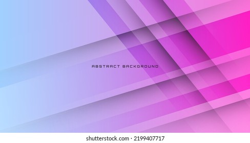 3D pink blue geometric abstract background overlap layer on bright space with stripe decoration. Graphic design element future style concept for banner, flyer, card, brochure cover, or landing page