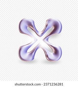 3d pink chrome metal shape.Element for design in Y2K style