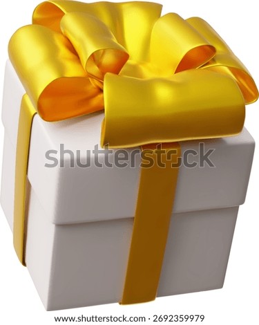 3D pink gift box with golden ribbon bow vector icon. 3d render festive surprise box isolated on white. Realistic volume holiday decoration present, Birthday, New year or Christmas congratulation