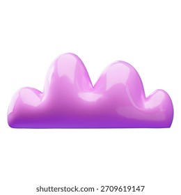 Ilustração em nuvem brilhante rosa 3D
