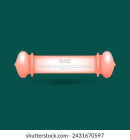 3D pink islamic tex box