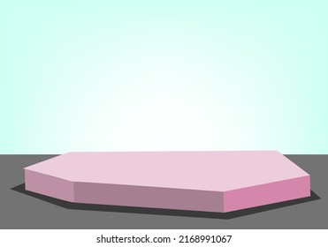 3d Pink Podium minimaler Studiohintergrund. Abstrakter 3D-Rendering geometrischer Formen der Objektgrafik. Display für kosmetische Parfümmode