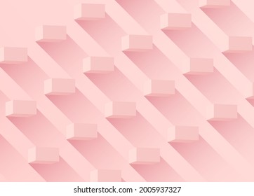 3d pink shelves background. vector illustration 