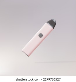 3d Pink Vape Pod - Newest Generation Of Vaping Products. Vector Illustration.