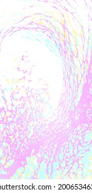 Vórtice de salpicadura de agua rosada 3D. Mousturizando la onda acuática brillante bajo el agua arte del mar fluido océano. Pincel húmedo textura natural. Ilustración vectorial de textura marina realista.