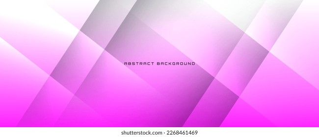 3D pink white geometric abstract background overlap layer on bright space with cutout effect decoration. Simple graphic design element future style concept for banner, flyer, card, cover, or brochure