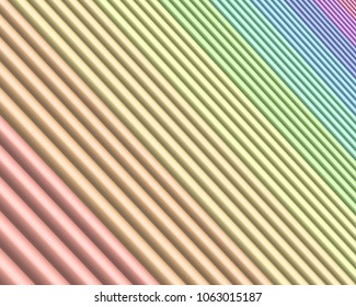 3D Pipe rainbow pastel background