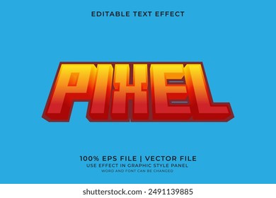 Efecto Texto de píxeles 3D Vector editable