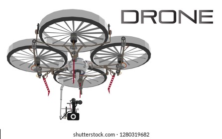 3D plane drones vector