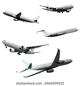 Ilustración del despegue del aeropuerto del airbus del vuelo del avión 3d 