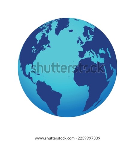 3d Planet Earth Globe Icon.