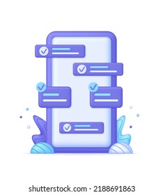 3D Planning concept. Project plan, level up concept, productivity solution icon, task management check list, efficient work, fast progress. Business and organization concept. Vector in 3d style.