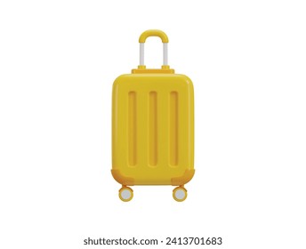 3.ᵉʳ equipaje de plástico con ruedas e ilustración de icono de manija