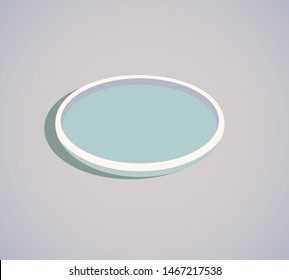 3d plate icon vector, plate vector illustration, eps10.