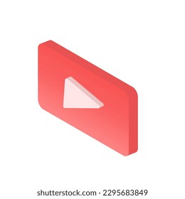 3d Icono de reproducción adecuado para contenido sobre música o aplicación sobre música.