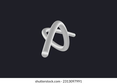 3D playful A logo design modern style creative wordmark design typography illustration, playful a, 3d letter a