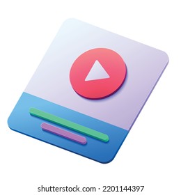 diseño de ilustración de página de reproducción 3D