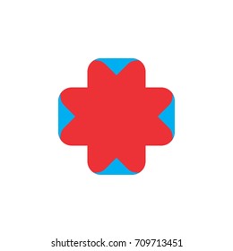 3D  Plus logo design vector