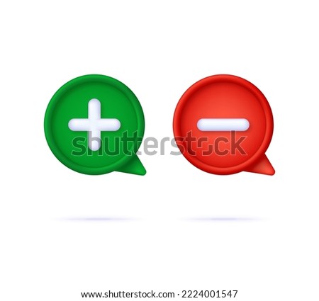 3D Plus and minuse icon isolated on white background. Can be used for many purposes. Trendy and modern vector in 3d style.