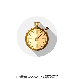 3d pocket watch, graphic illustration. Three-dimensional timer, classic stopwatch. Time management symbolic icon.


