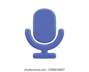 3d podcast microphone on stand audio equipment broadcasts interviews podcast icon