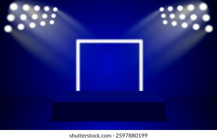 3D podium background. Abstract in minimalist design. Platform for product display presentation. Display stage.