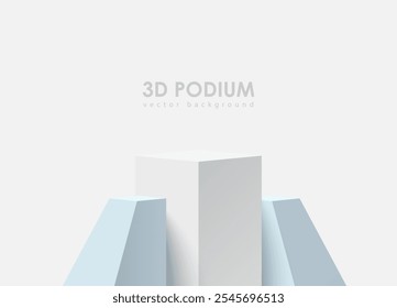 3D podium background or columns for product demonstration. Step, winner's platform, pedestal