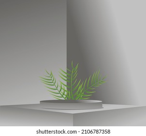 3d podium with bright spot scene for product or brand

