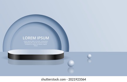 3D podium cosmetic product display