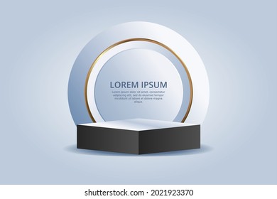 3D podium cosmetic product display
