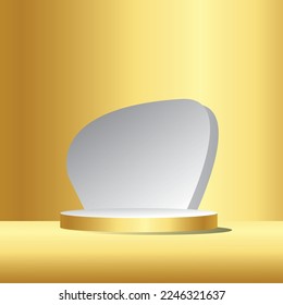 3d podium elegant with gradient color. trendy style