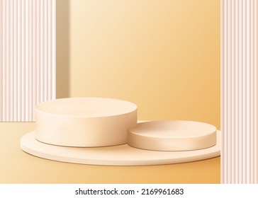 3D Podium  geometric platform vector background  for products showcase, promotion display minimal vector design
