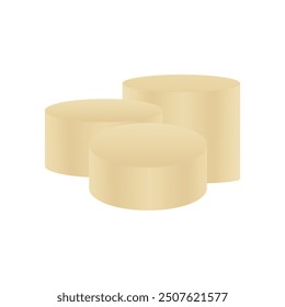 3d podium gold icon vector design template
