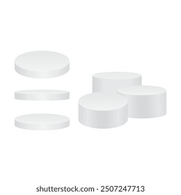 3d podium icon isolated on white background