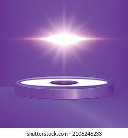 3D podium with lighting ornaments