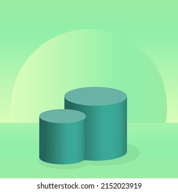 3 quinquies podio para productos. fondo vectorial con formas geométricas 3d como base para productos