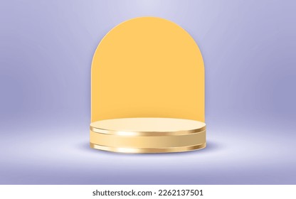 3d Podium Scene Product Presentation with Soft Background