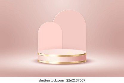 3d Podium Scene Product Presentation with Soft Background