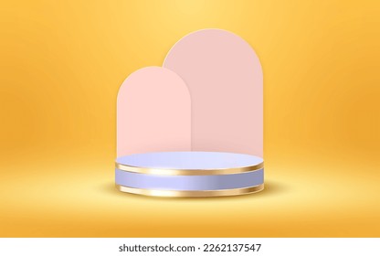 3d Podium Scene Product Presentation with Soft Background
