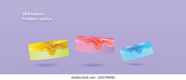 3d podium with shine liquid drop effect   vector illustration