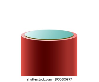 3D podium vector illustration. PWinner platform eps10. Flat pedestal. Isolated on white background