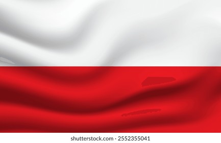 3d poland Flag waving banner background