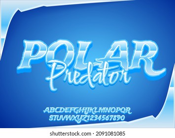 3d polar predator winter text effect