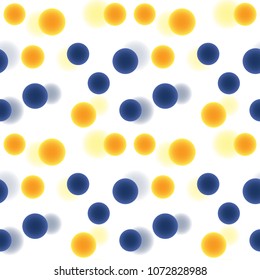 3d polka dots seamless pattern. Three dimensional depth series.