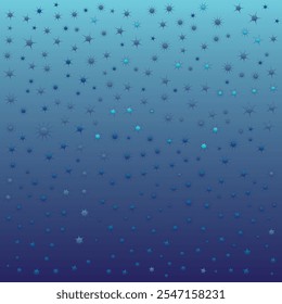 3D polka star shape floating in space or under water seamless pattern background. Abstract geometric gray gradient stars on the sky. Vector illustrator saved in EPS 10.