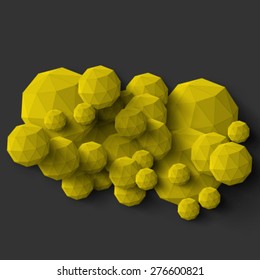 3d Polygon Circles Design Background