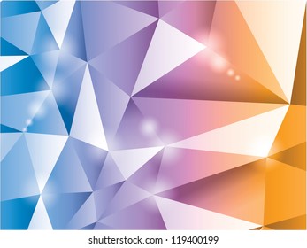 3d polygon triangle abstract background - illustration