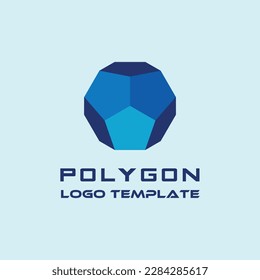 3D Polygonal Logo with Light and Shadow Effect